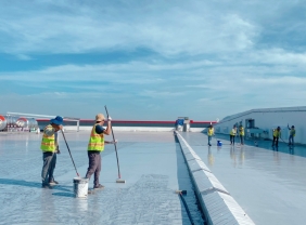  THI CÔNG HỆ THỐNG POLYURETHANE CHỐNG THẤM MÁI DỰ ÁN CORETRONIC - KCN PHÚ MỸ 3, BRVT